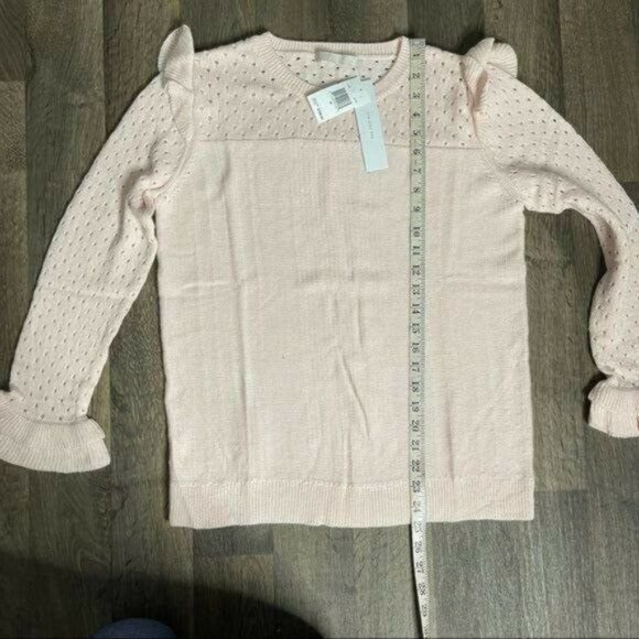 One Grey Day Light Pink Long Sleeve Sweater Size M $198 - Picture 7 of 8